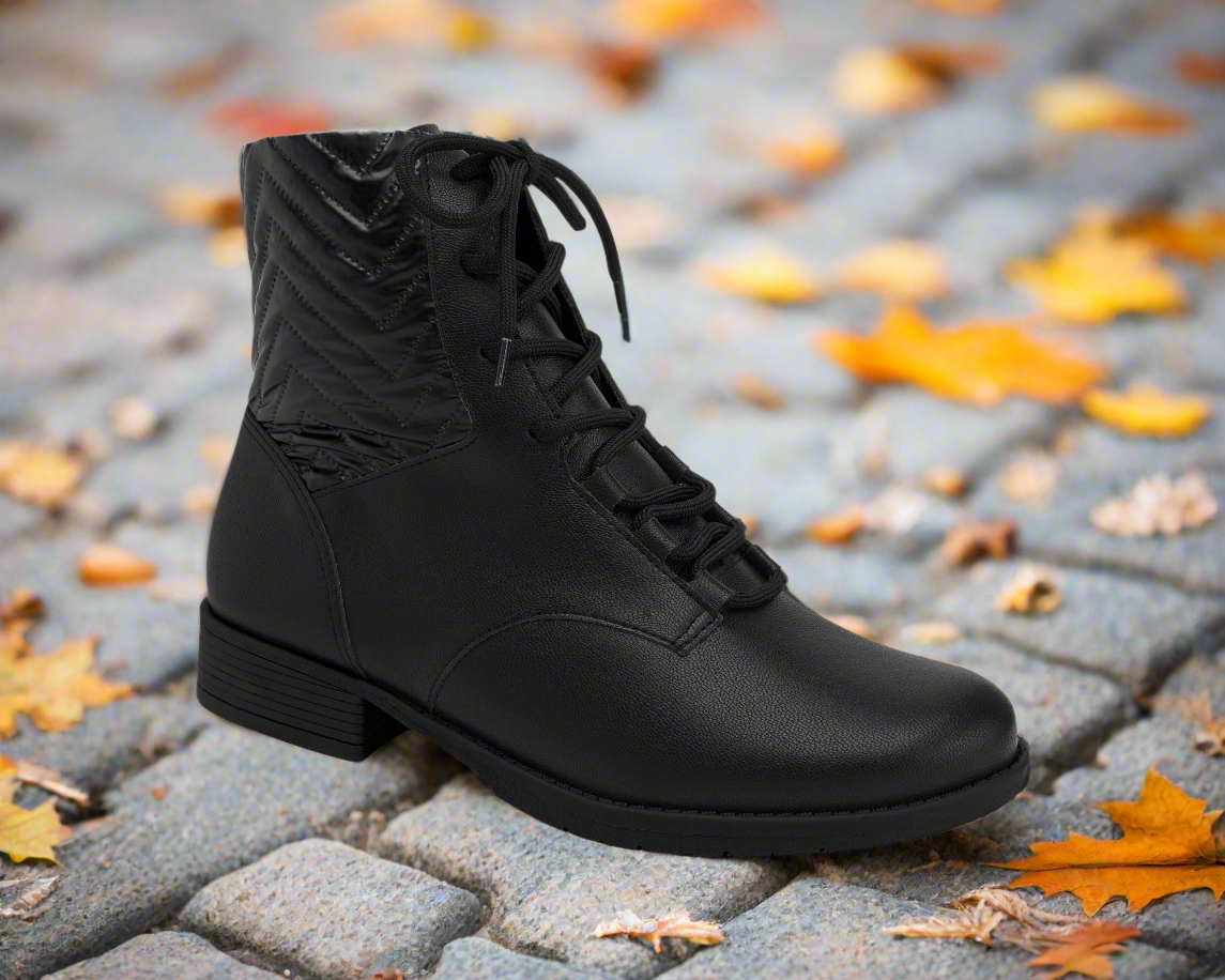 Piccadilly Low Heel Ankle Boot - Soft Black (Ref 653004-01)