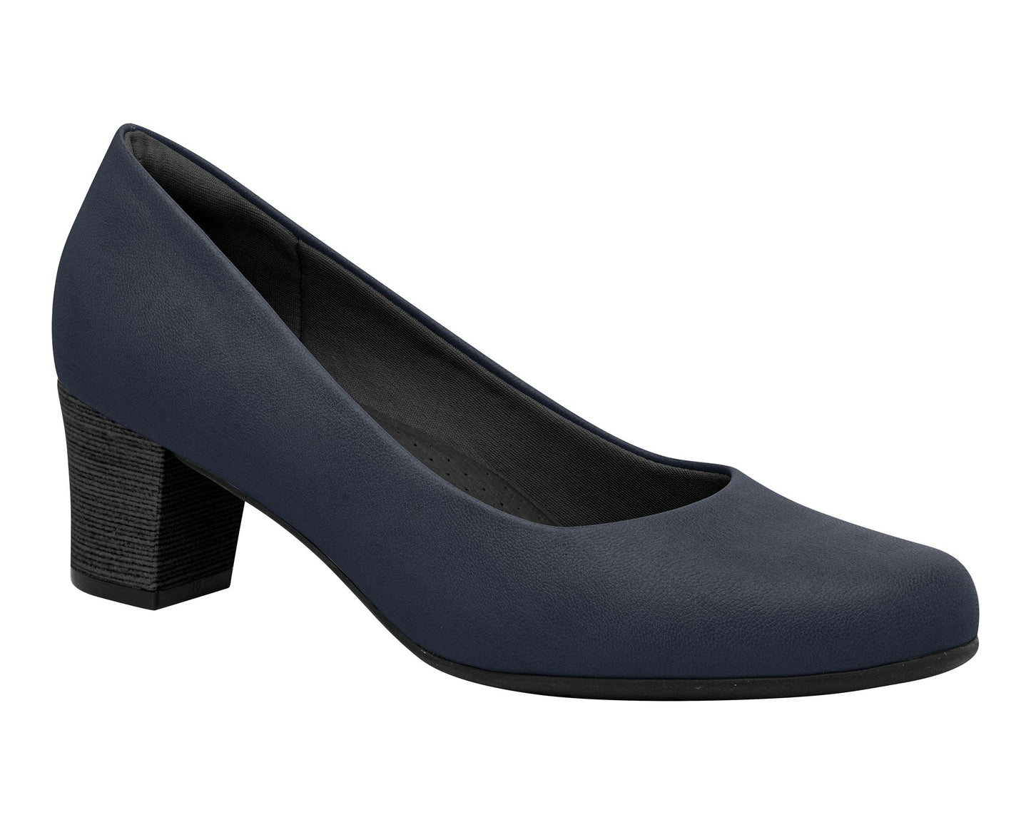 Navy Medium Heel Business Court Shoe - Piccadilly Ref: 110072