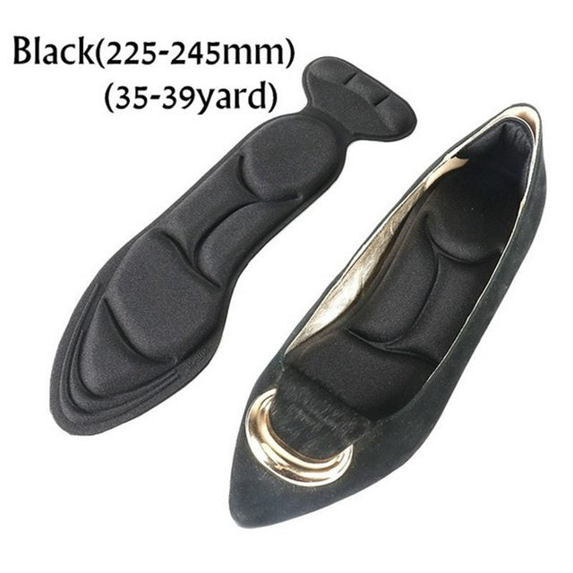 Black Non-Slip Fashion Insoles for Women: 1 Pair of Comfortable and Breathable Inserts