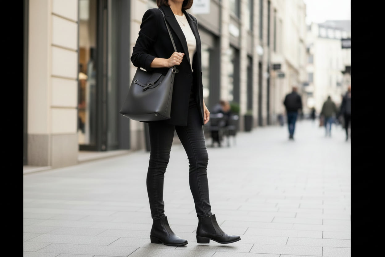 Piccadilly Soft Trama Ankle Boot - Black (Ref 653010-01) | Piccadilly Footwear