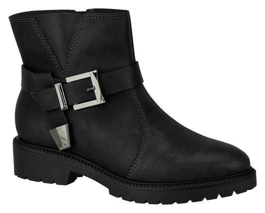 Beira Rio 9054.106 Women Fashion Military Style Flat Ankle Boot in Black